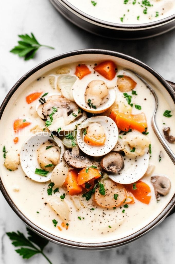 Cauliflower Clam Chowder (Low Calorie)