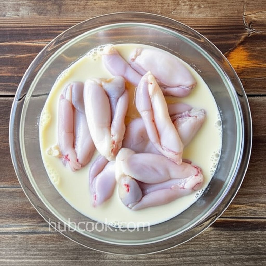 Fried Frog Legs with Creamy Onion-Mushroom Gravy