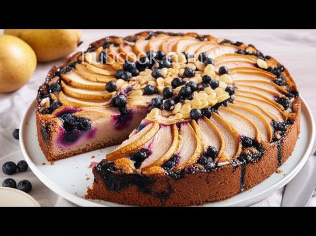 Pear and Blueberry Cake
