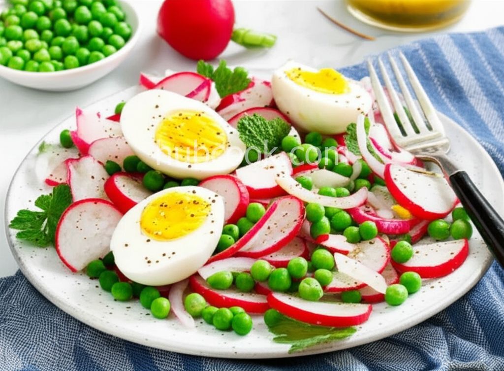 Radish Salad with Peas