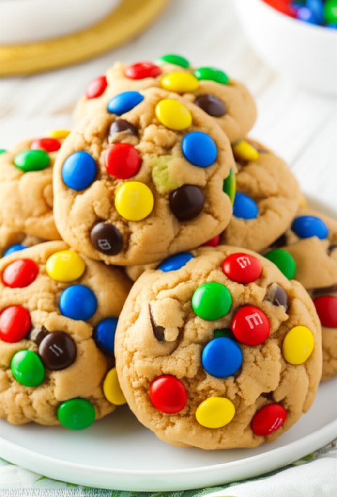Small Batch Peanut Butter Powder M&M Cookies