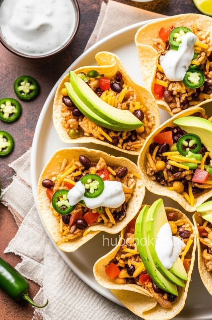 Chicken Taco Bowls with Pinto Beans and Rice
