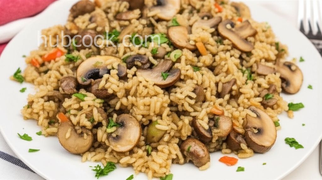 Fresh Mushroom Rice Pilaf