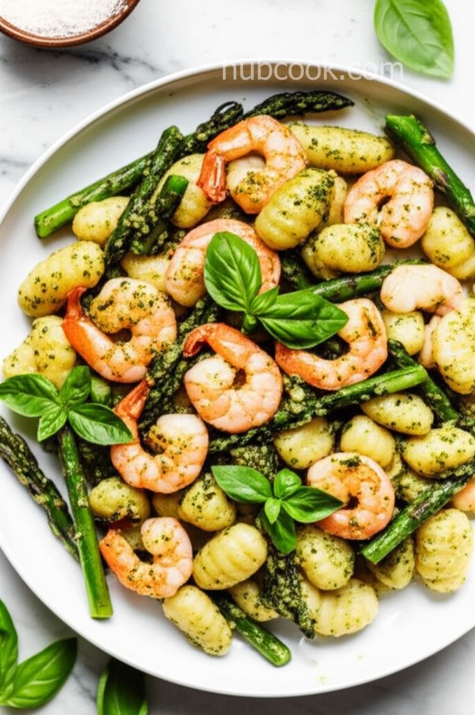Gnocchi with Pesto and Shrimp
