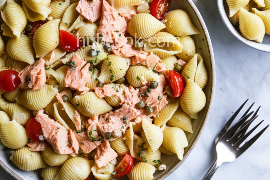 Lemony Dill Salmon Pasta Salad
