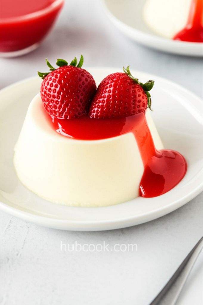 Panna Cotta With Fresh Strawberry Sauce