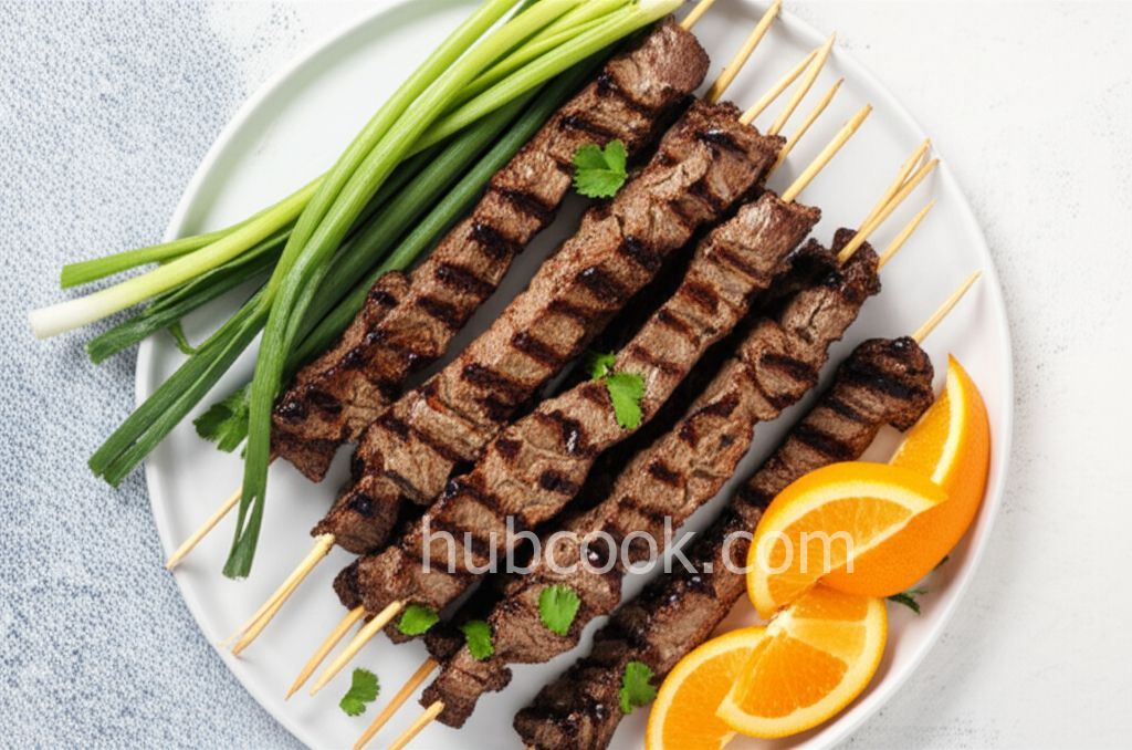 Red Wine and Orange Marinated Beef Skewers