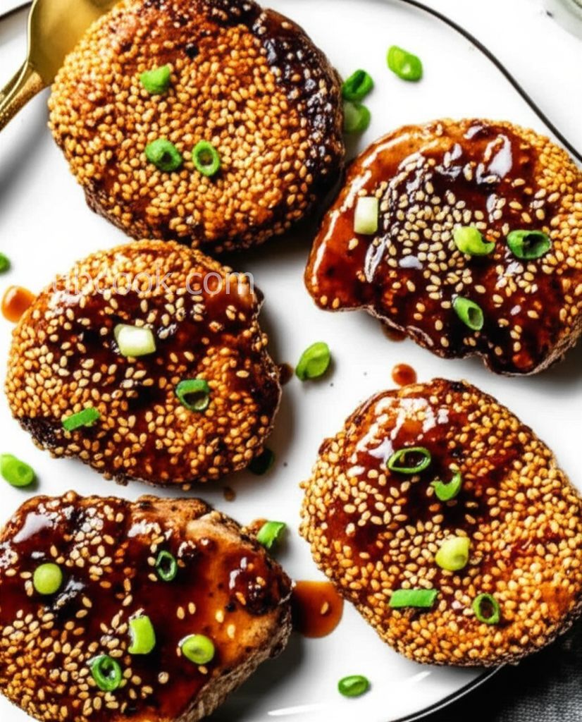 Sesame Sake Pork Medallions