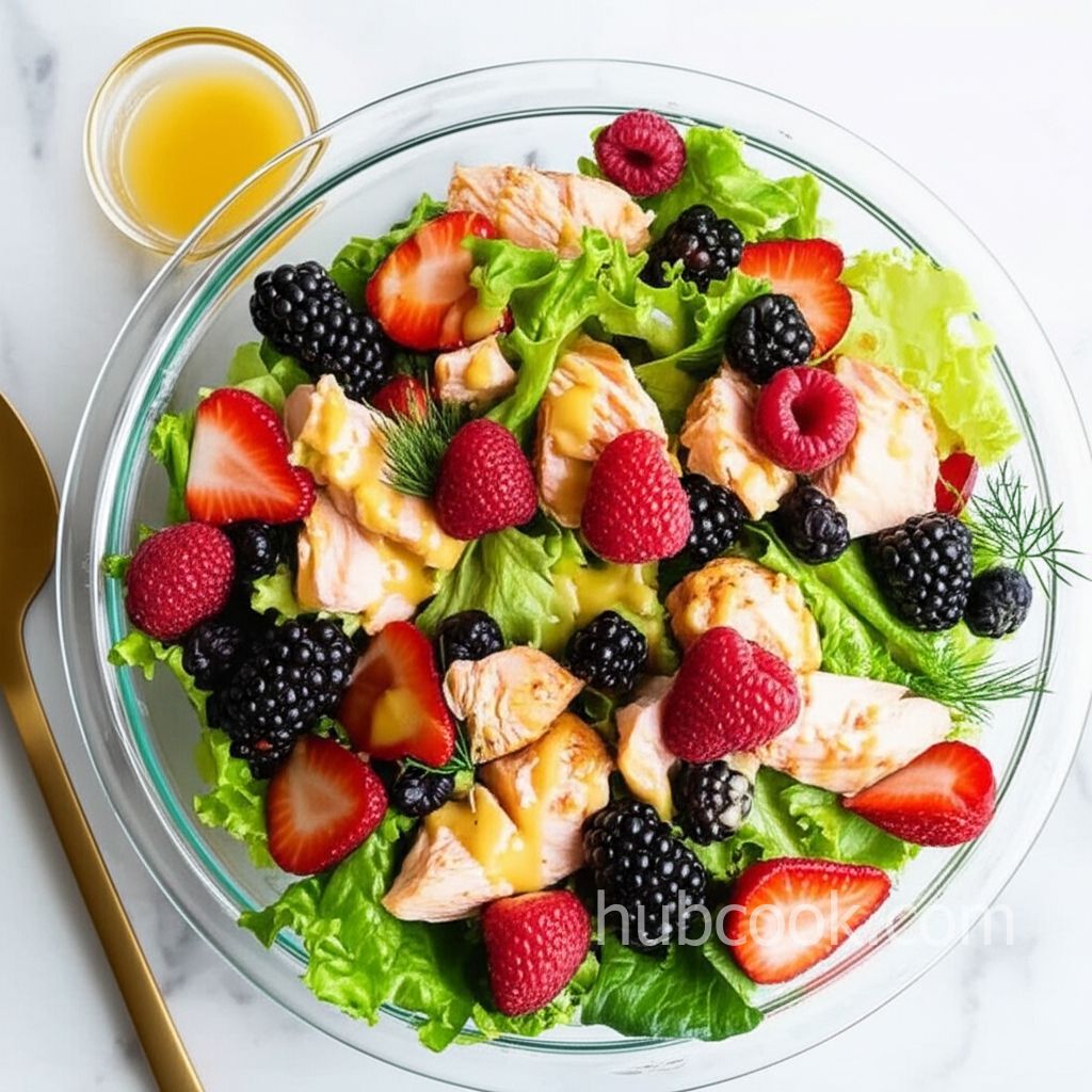 Summer Berry Salad with Salmon