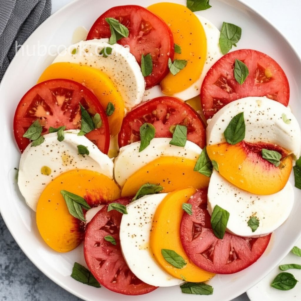 Summer Peach Caprese Salad
