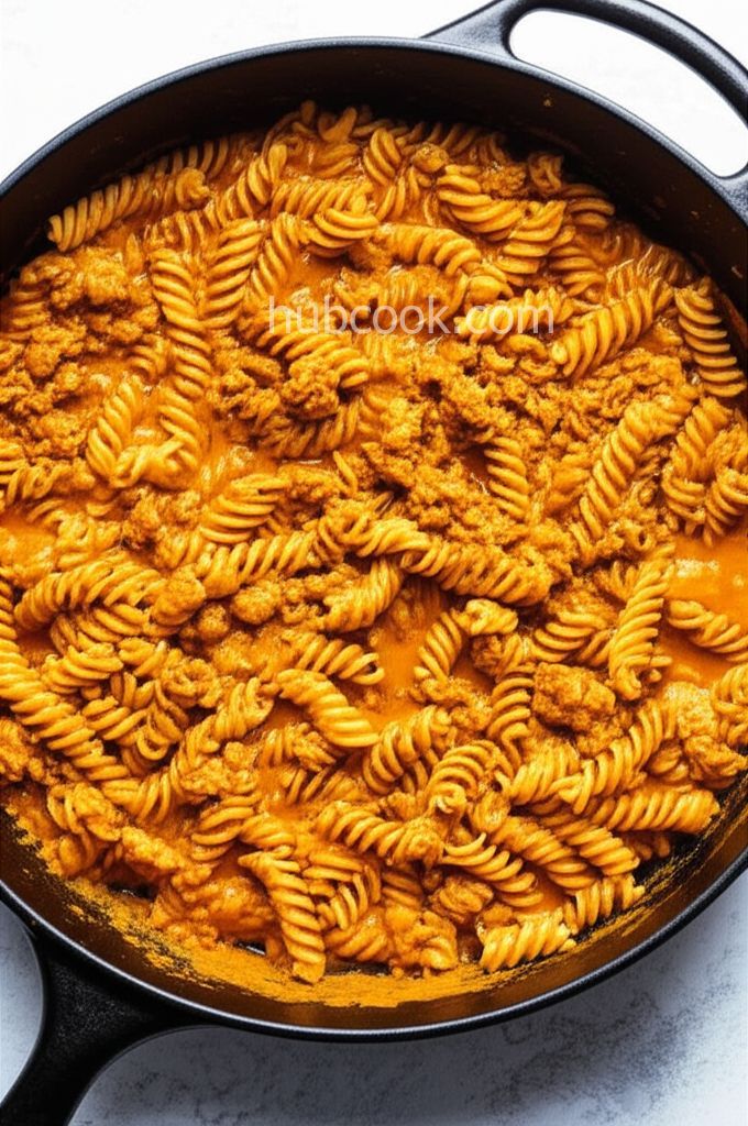 Sweet and Spicy Pumpkin Turkey Pasta