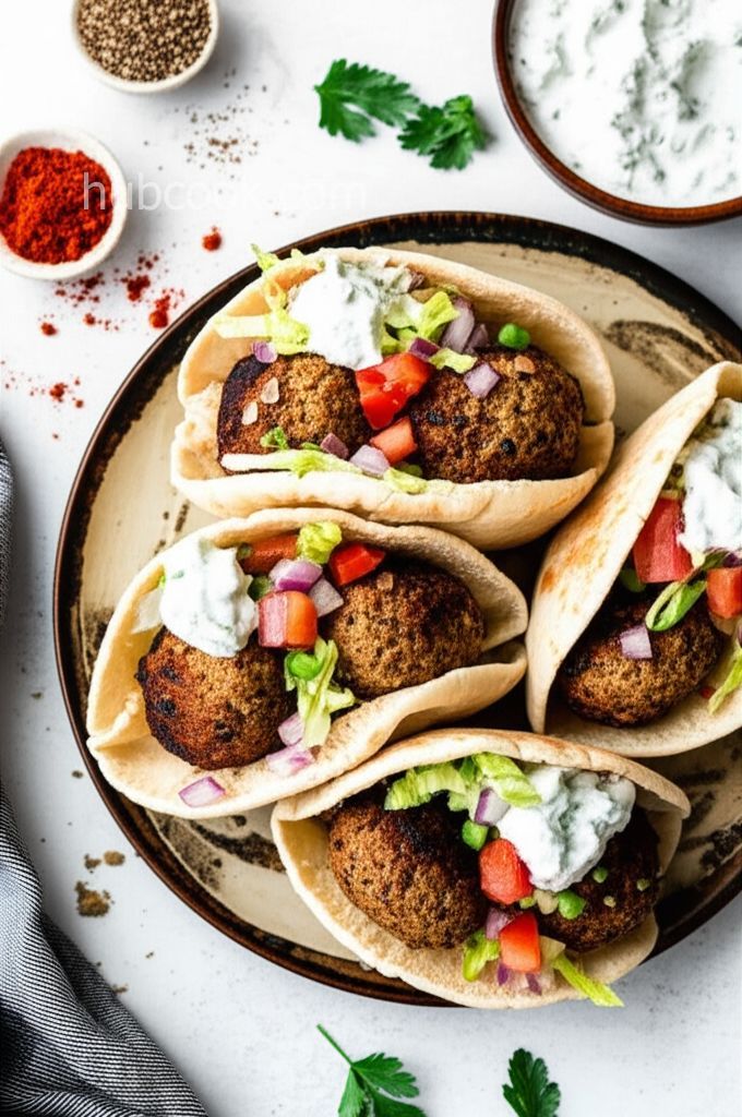 Vegetarian Kofta Pitas
