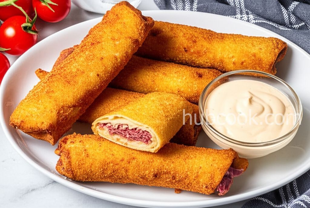 Air Fryer Reuben-Inspired Mozzarella Sticks