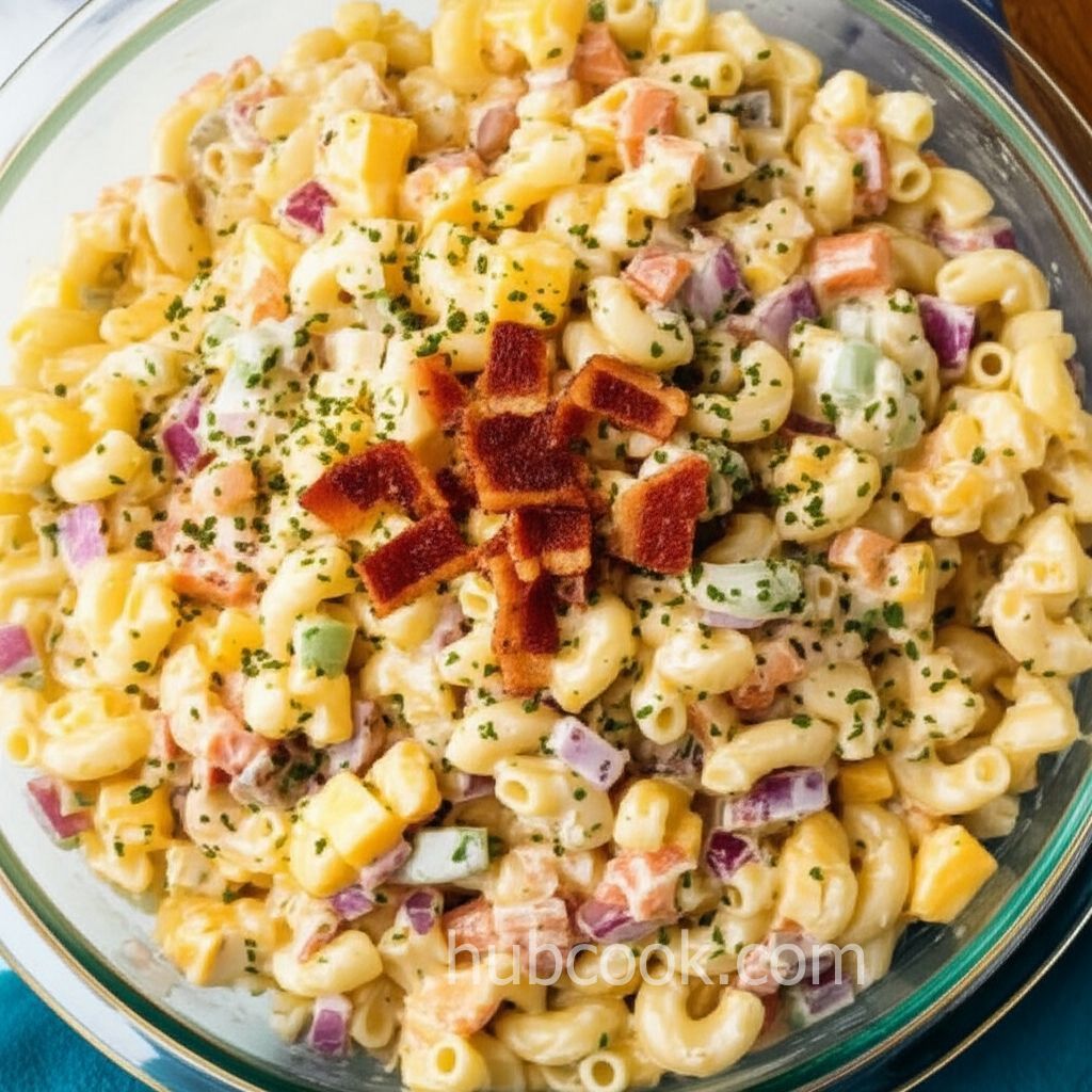 Bacon Ranch Macaroni Salad Recipe