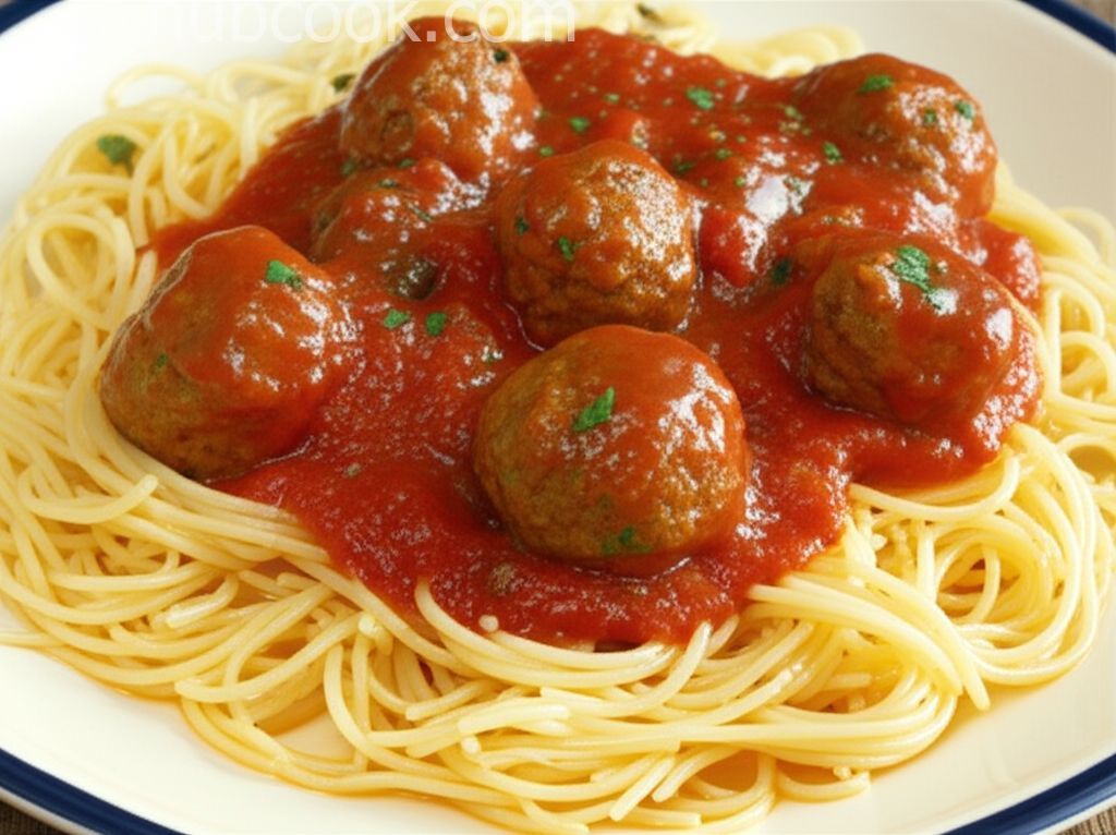 Bison Meatballs and Spaghetti