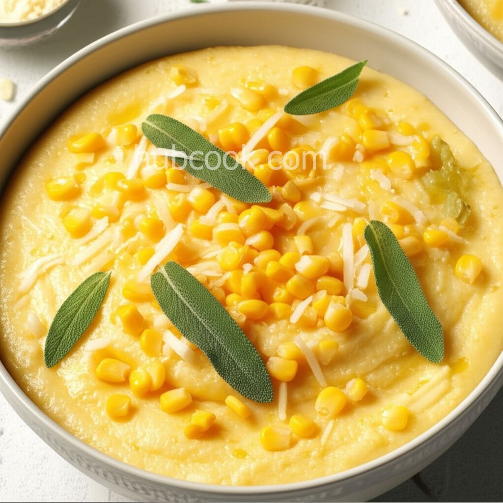 Creamy Polenta with Roasted Corn and Fresh Sage