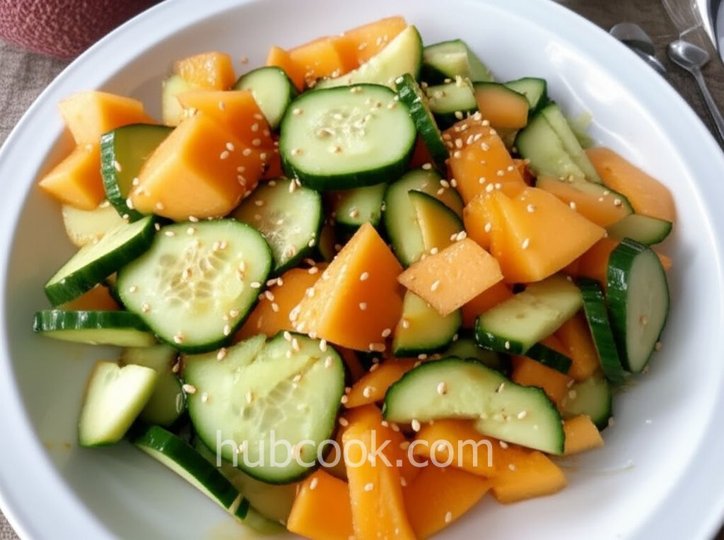 Cucumber and Cantaloupe Salad