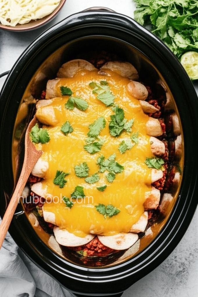 Easy Slow Cooker Enchiladas
