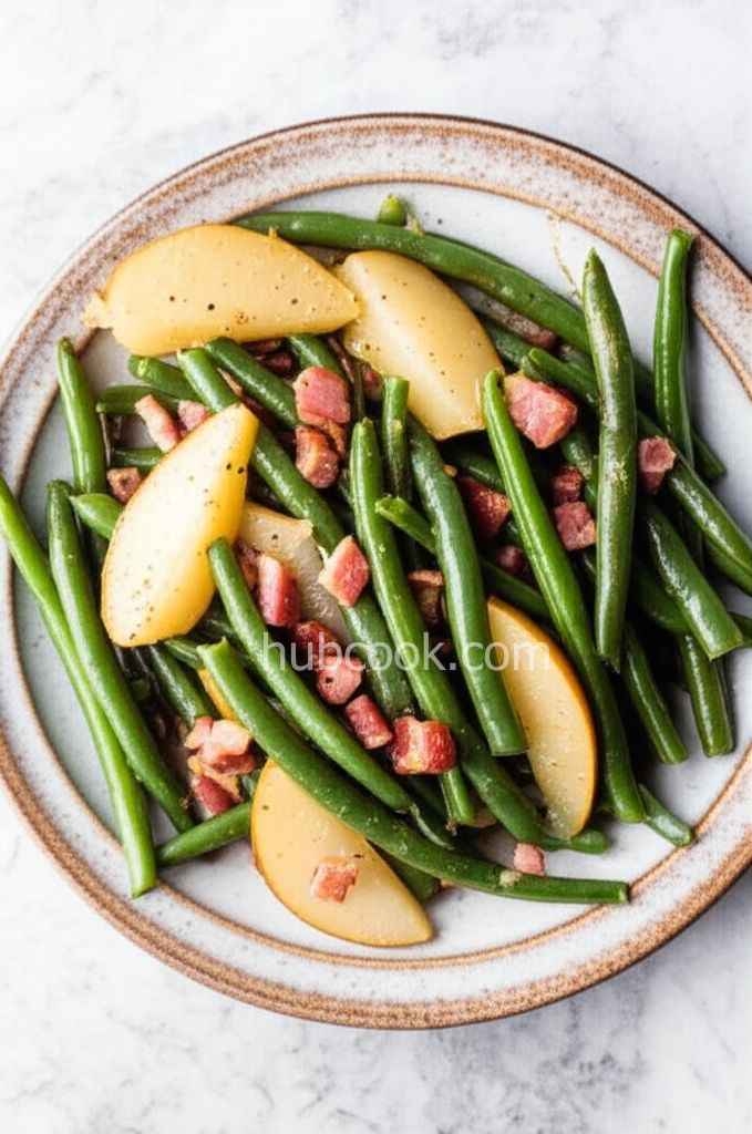 Green Beans and Pears with Bacon