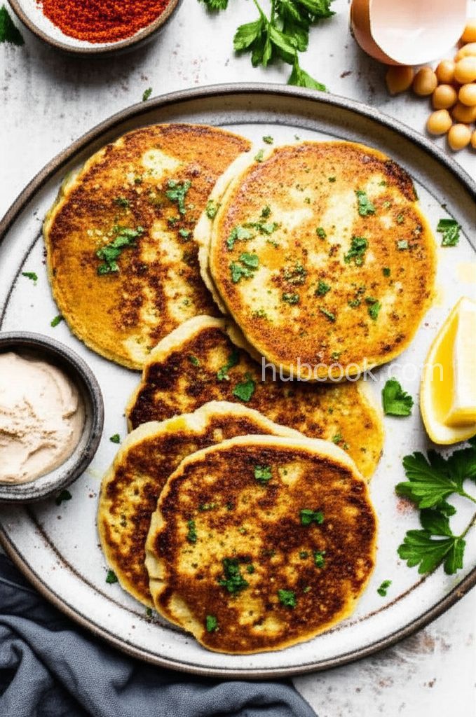 Hummus Pancake with Mediterranean Spice Mix