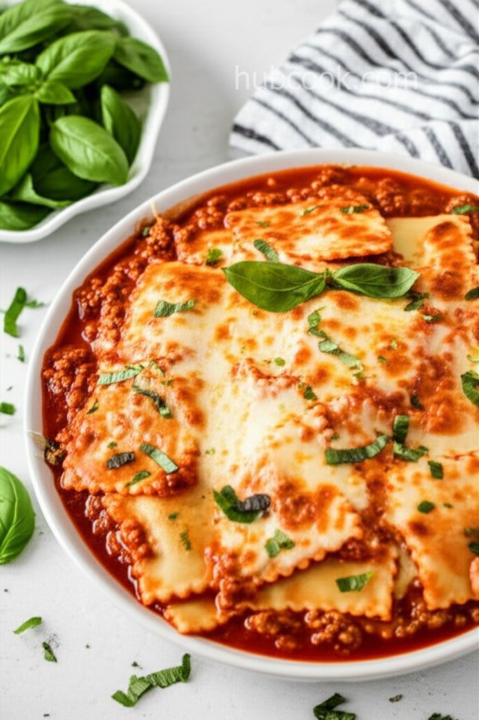 Italian Sausage Ravioli Bake