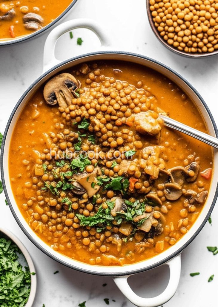 Lentil Soup with Mushrooms
