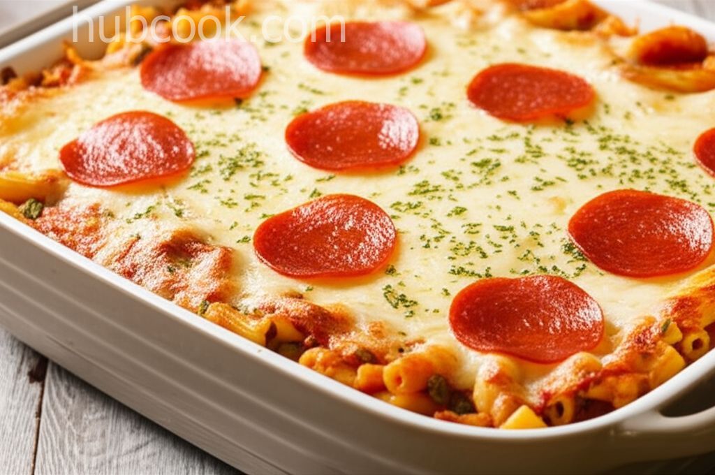 Pizza Pasta Bake with Sausage