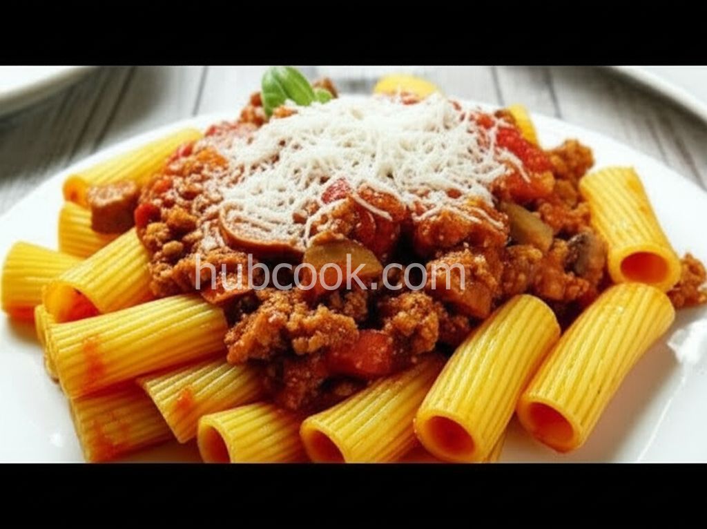 Rigatoni with Pizza Accents