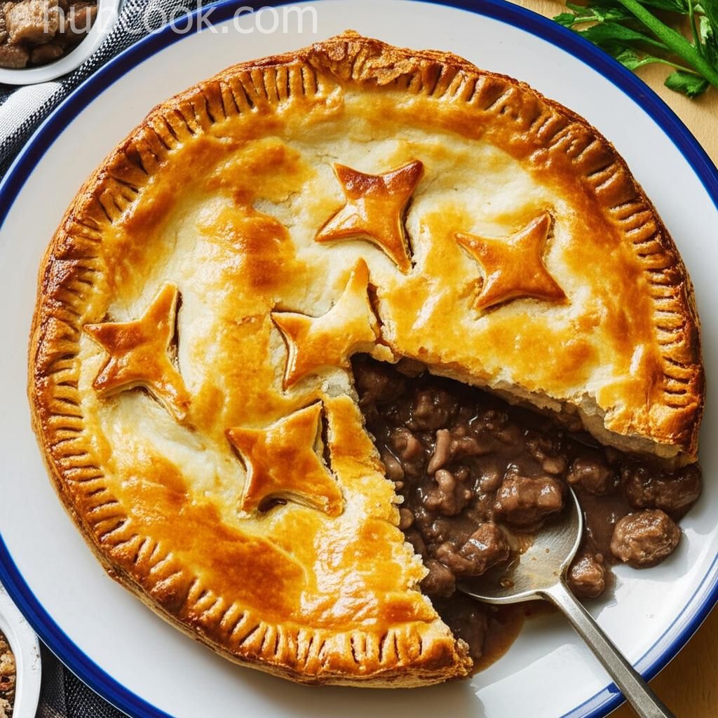 Steak and Kidney Pie with Bacon and Mushrooms