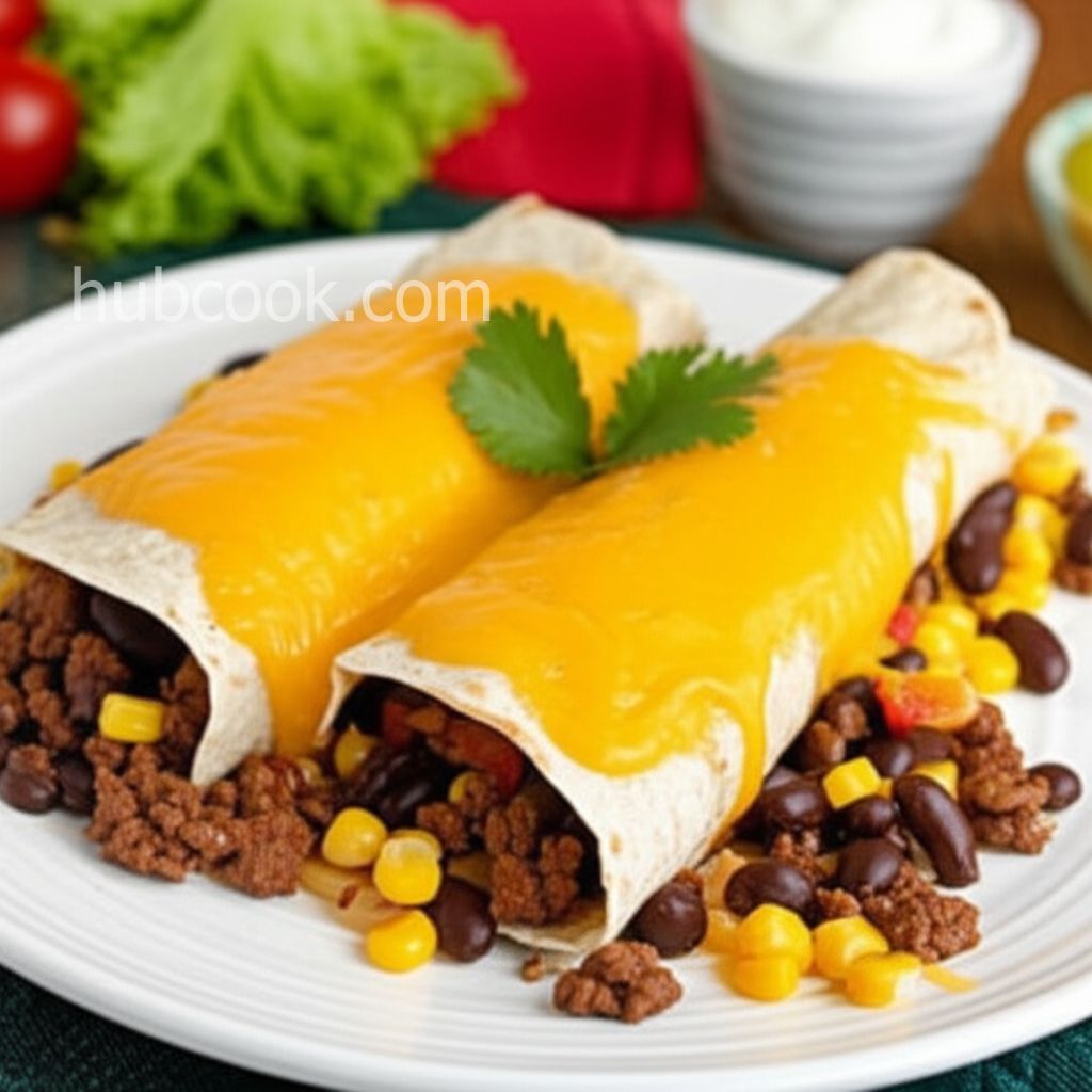 Beef and Bean Chimichangas