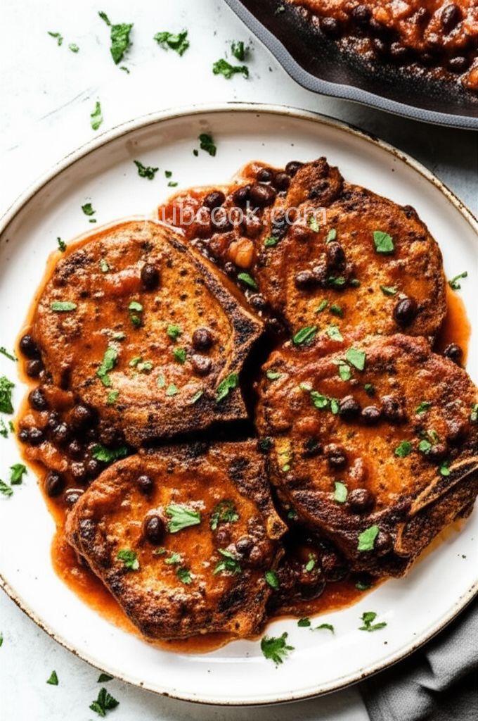 Black Beans and Pork Chops