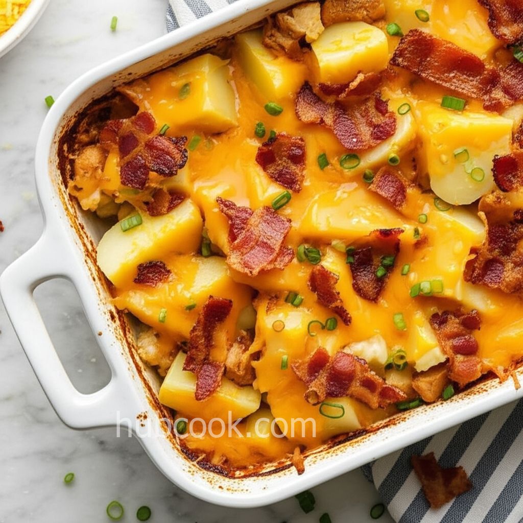 Buffalo Chicken and Potato Casserole