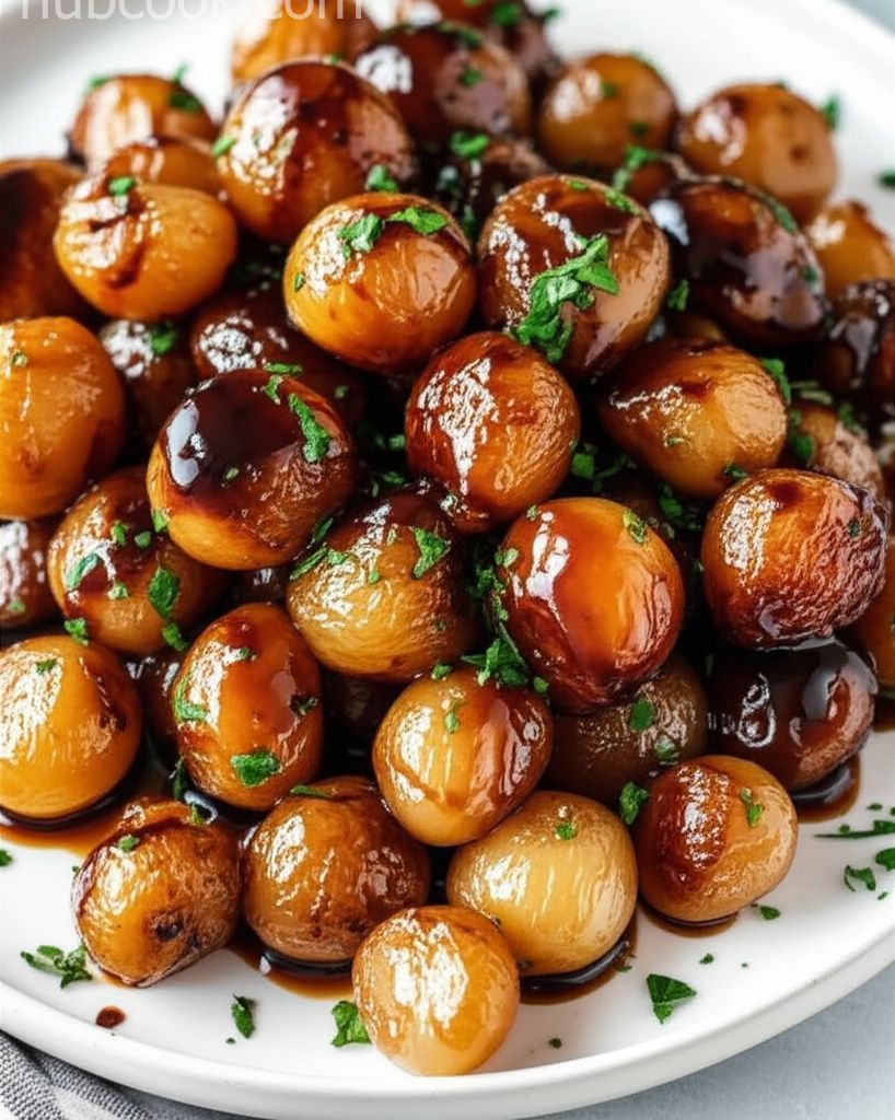 Caramelized Pearl Onions with Balsamic Glaze