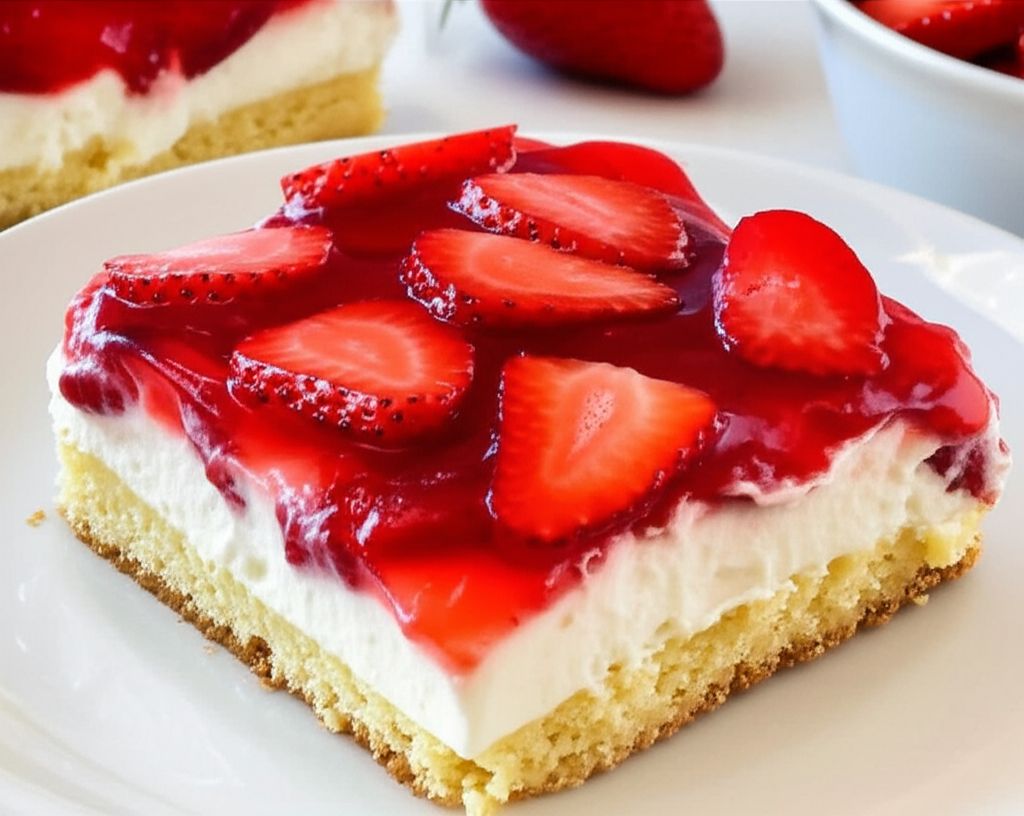 Creamy Strawberry Dessert Squares