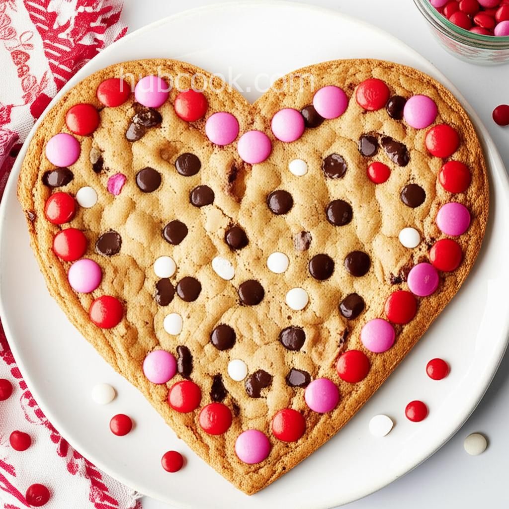 Giant Heart-Shaped Pan Cookie