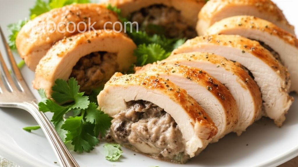 Keto Mushroom-Stuffed Chicken Breasts