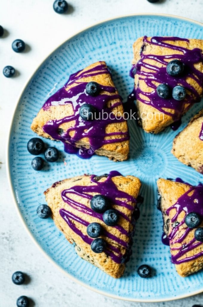 Lemon-Blueberry Scones with Blueberry Glaze