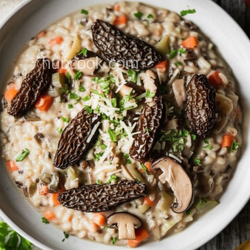 Morel Mushroom and Wild Rice Risotto