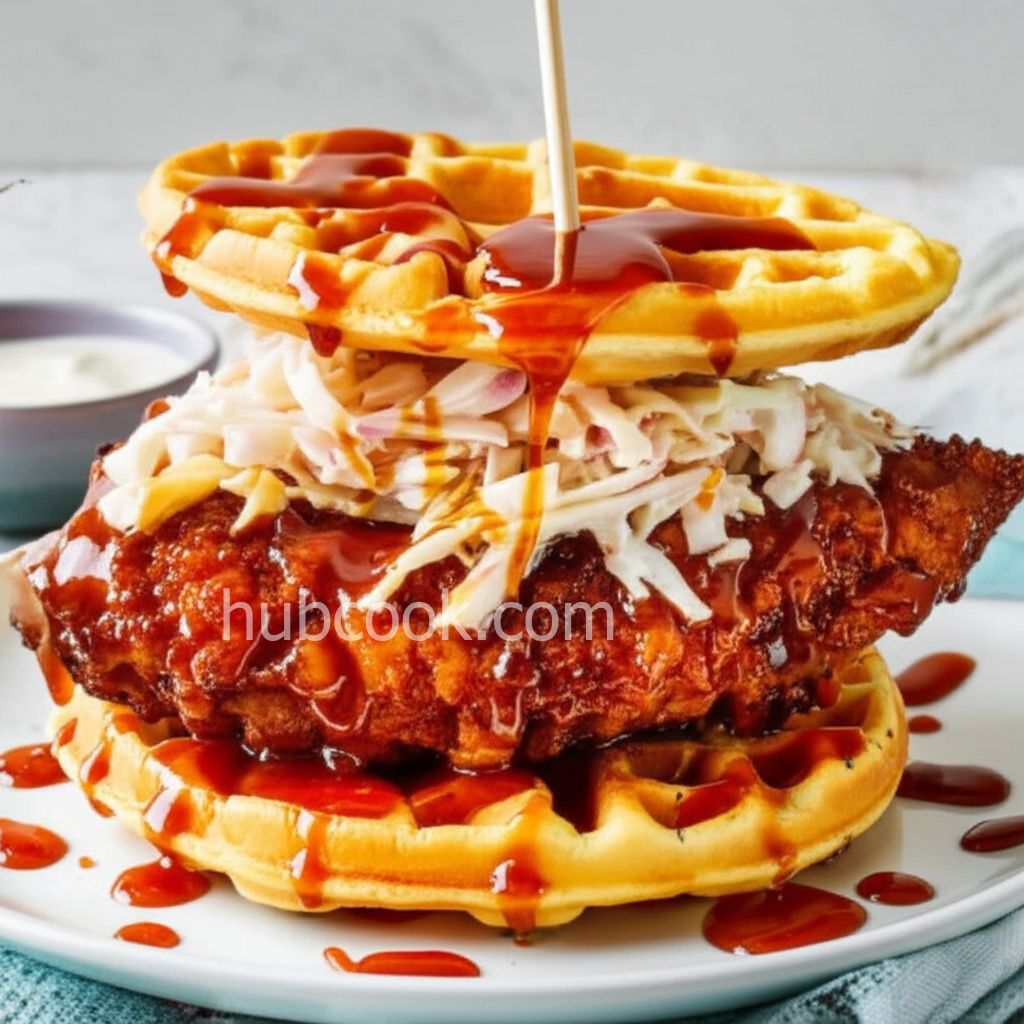 Nashville Hot Chicken and Waffle Sandwich