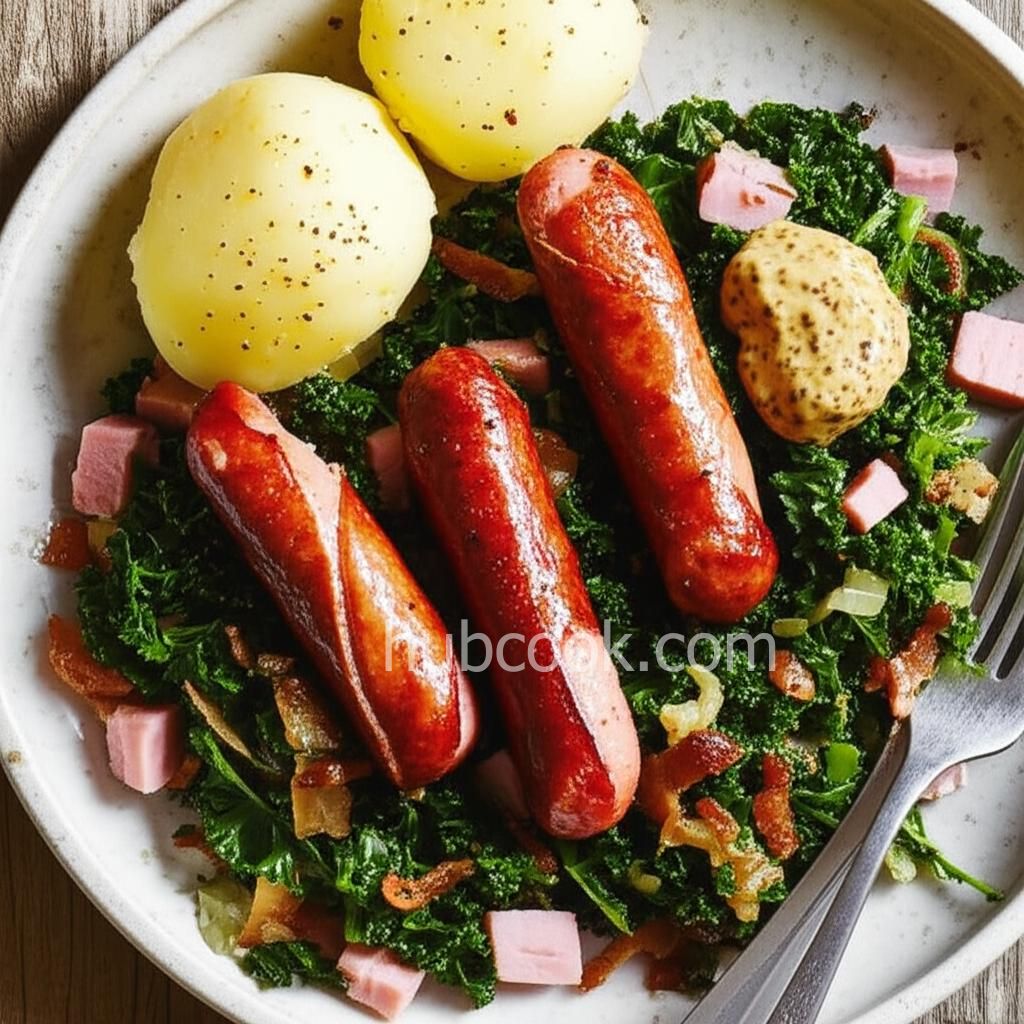 North German Gruenkohl (Kale) and Sausage