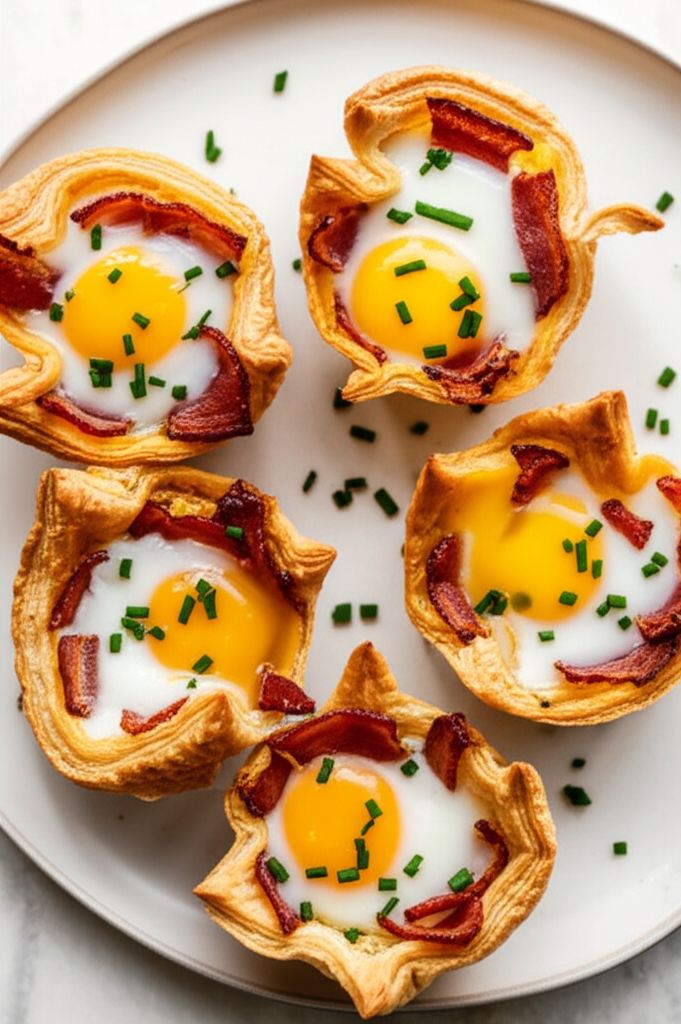 Puff Pastry with Egg and Bacon