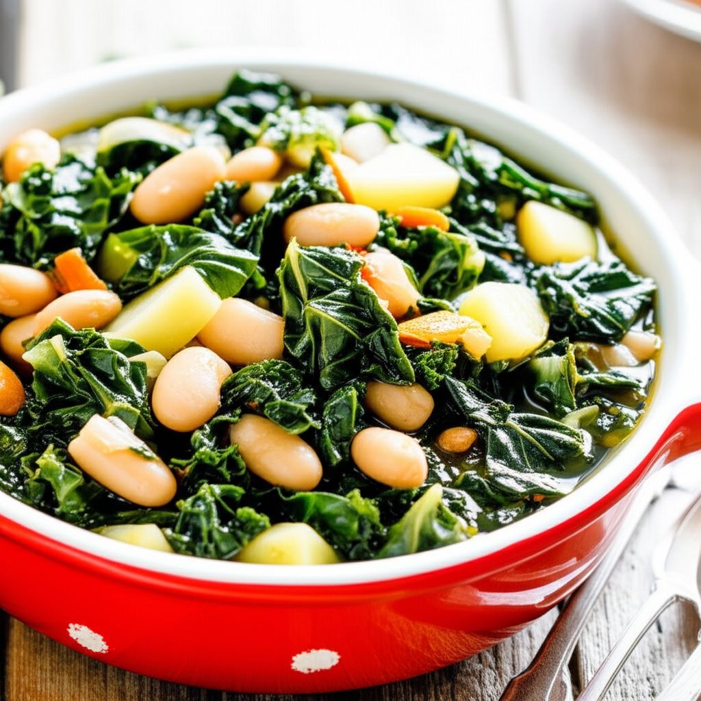 Savory Kale, Cannellini Bean, and Potato Soup