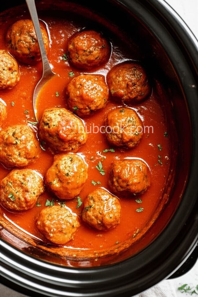 Slow Cooker Turkey Meatballs in Tomato Sauce