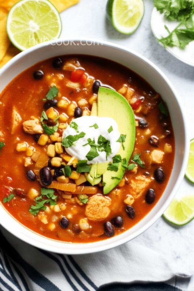 Spicy Chicken and Hominy Mexican Soup