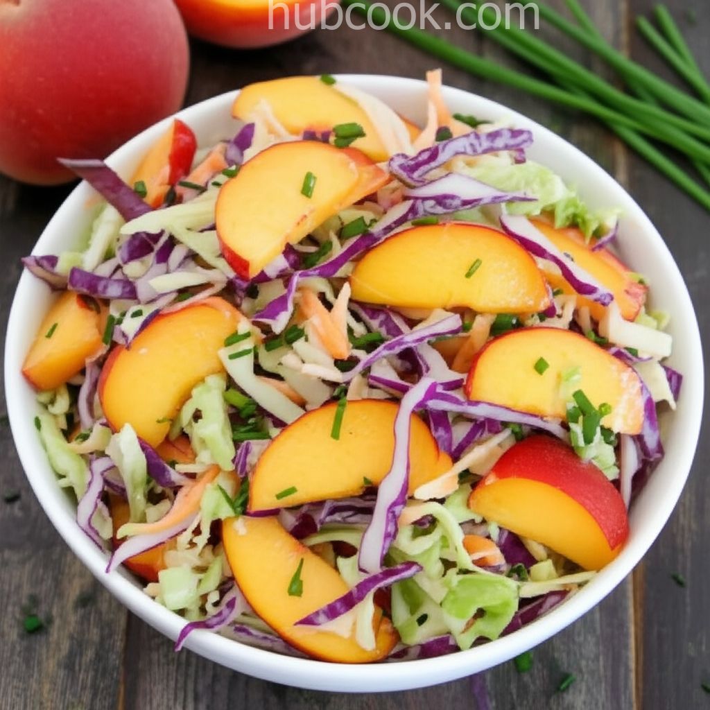 Spicy Peach Coleslaw