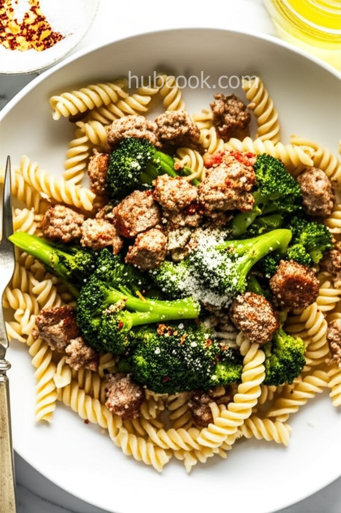 Spicy Sausage Broccoli Rabe Parmesan