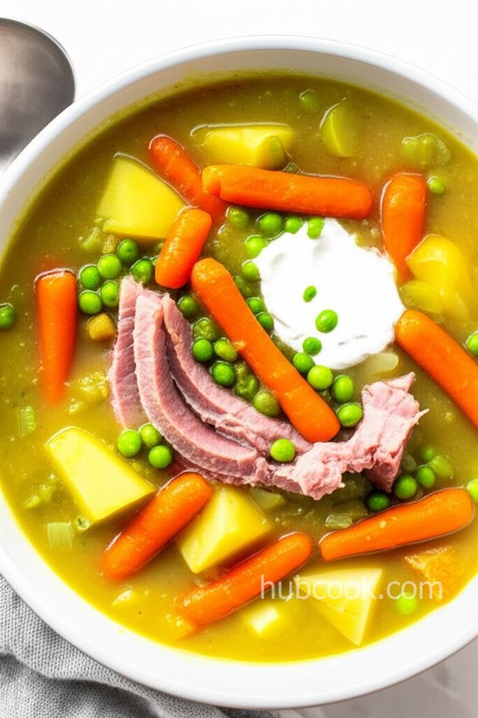 Split Pea Soup with Homemade Ham Bone Stock