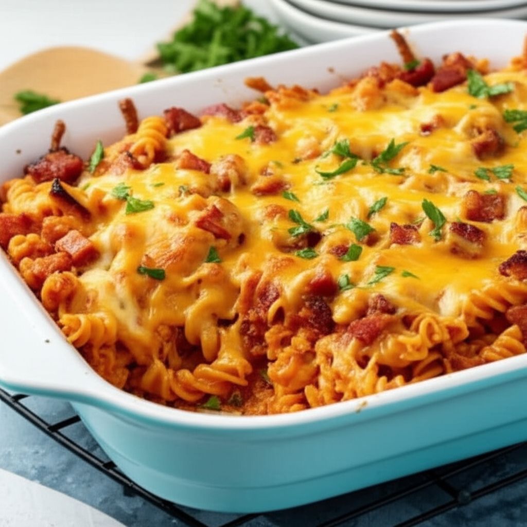 Tomato and Bacon Pasta Bake