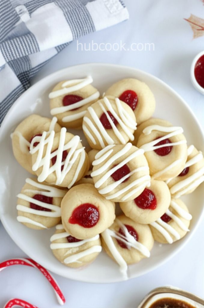 White Chocolate Thumbprint Cookies