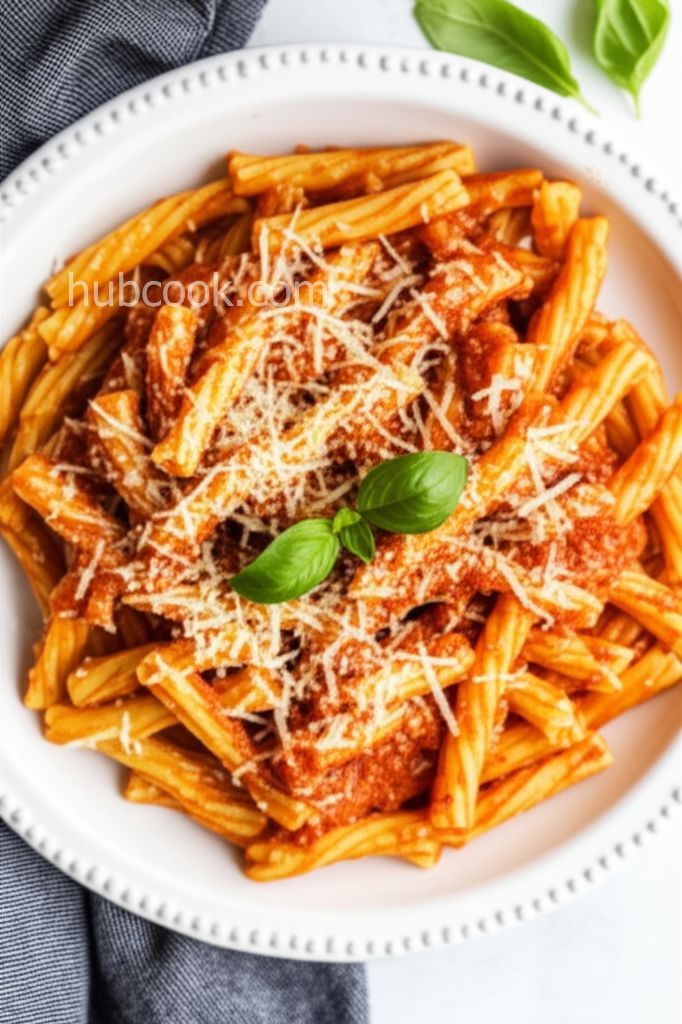 Ziti with Tomato-Pesto Sauce